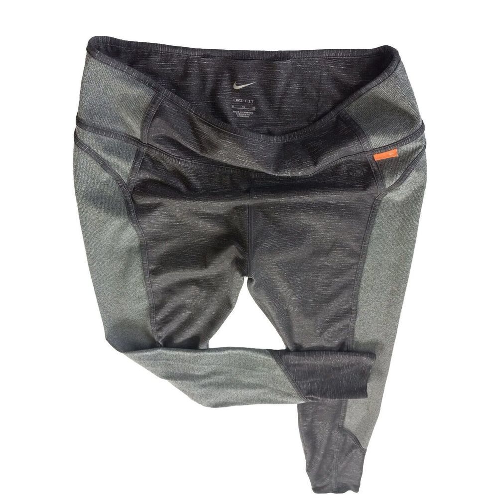 Nike Dri-FIT Women's XL Running Jogging Ankle Sweat Pants‎ Metallic Batik Gray